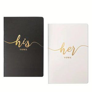 NWOT His & Hers Wedding Vow Books
